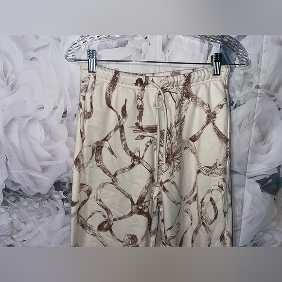 Air Jordan Womens Brooklyn Jogger Pants  All Over Print FZ2237-010 Brown  Sz XS​ - Picture 4 of 7